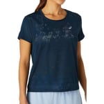 Asics Ventilate Womens Running Top Navy Short Sleeve Lightweight Run T-Shirt