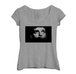 T-Shirt Femme Col Echancré Joy Division Ian Curtis Portrait Punk Rock Photo Vintage