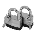 2pc Heavy Duty 50mm Keyed Alike Reinforced Laminated Steel Padlocks Same Keys