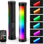 P100 RGB Tube Eclairage Video,Lampe Photo Portable pour Tiktok,Youtube,Tournage Vidéo,Éclairage Extérieur,CRI 95+,TCLI 99+,2000mAh,3000/6000K