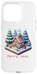 iPhone 15 Pro Max 8-Bit Pixel Art Style Gingerbread House Winter Xmas Scene Case