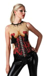 Ladies Burlesque Corset T-Shirt Top Small size 8-10