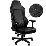 Siège Pc Gamer Noblechairs Hero - Noir/Blanc/Simili Cuir/4d