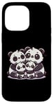 Coque pour iPhone 14 Pro Max Mère et père aimant de la famille Panda avec deux enfants