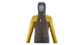 Veste impermeable millet fitz roy khaki jaune