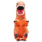 Uppblåsbar dinosauriedräkt Cosplay Maskeraddräkt Halloween Barn grön vuxen orange oarnge adult