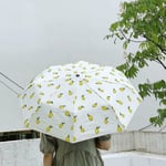 Cartoon Bear Umbrella Sun Tri Fold Travel Parasol Banana