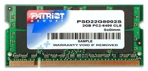 Patriot Signature Line - DDR2 - modul - 2 GB - SO DIMM 200-pin - 800 MHz / PC2-6400 - ikke-bufret