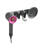 KAIYING Support mural magnétique pour sèche-cheveux Dyson Supersonic, prise d'alimentation, diffuseur et buse, en aluminium (grand)