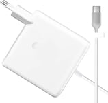 Mac Book Charger 61W / Type-C (Câble Usb-C) Chargeur/Compatible Avec Macbook Air 13 Pouces (2018 2019 2020 2021), Pro (2017 2018 2019 2020 2021) 13 Pouces,Ipad Pro,Huawei, Xiaomi,Dell/Adaptateur