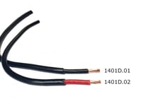 Dubbelisolerad kabel 1 x 1,5 mm², svart/svart dubbelisolerad rkk