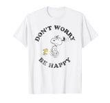 Peanuts Snoopy And Woodstock Running Dont Worry Be Happy T-Shirt