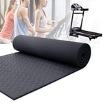 Fitness Equipment Mat for Home Treadmill Mat Noise Reduction Non-Slip Floor Protector Mat Gym Equipment Mat for Exercise Bike, Cross Trainer Machine, Spin Bike Mat 175×80×1cm