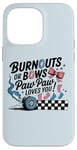 Coque pour iPhone 14 Pro Max Burnouts or Bows Paw Loves You Baby Shower Révélation du sexe