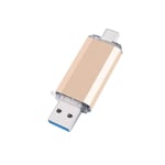 2-i-1 USB-minne med USB 3.0 och USB-C (64 GB) Guld