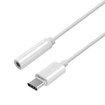 AISENS A109-0384 USB-C to AUDIO APPLE, USB-C/M-JACK 3.5/H, White, 15 Inches