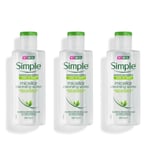 3x Simple Micellar Cleansing Water Hydrates and Gently Removes Make-Up 200ml