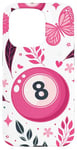 iPhone 15 Pro Retro Pink Lucky Disco 8 Ball For Women Case