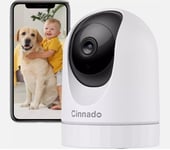 Cinnado WiFi Security Camera Indoor - 2K Pet Dog Cameras House Security with APP