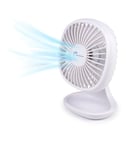 Lifetime Air Mini ventilateur USB – Ventilateur de table – Avec câble USB – 3 vitesses – Compact et portable – Plastique – Blanc