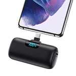 Feob Batterie Externe USB C 5000mAh, 15W 3.0A Charge Rapide Chargeur Portable Mini Power Bank avec Écran LCD Compatible avec iPhone 15/15Pro Samsung S23,S22/Note/Huawei/Moto/LG/Pixel,USB C Phones etc