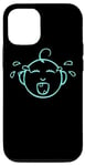 Coque pour iPhone 15 Mignon DON'T BE A CRY BABY - Bleu bébé qui pleure tendance