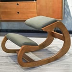 Chaise Ergonomique à Genoux, Chaise de Genou Meubles de Bureau à Domicile Chaise berçante Colonne vertébrale à Bascule Tabouret en Bois de Posture, Chaise d'ordinateur en Bois pour Bureau à Domicile