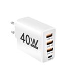 40 W PD 3USB Type C 4 porttia Supernopea lataus matkapuhelimen laturi QC 3.0 EU/US Plug Adapter iPhone Xiaomi Samsung Huawei