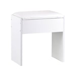 Tabouret de Coiffeuse en Bois Blanc pour Les Filles, pu Cuir et mdf Tabouret de Maquillage, 40x24x43cm - Joolihome Living