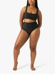 Modibodi High Waist Light Moderate Period Bikini Swim Briefs, Black