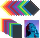 22 PCS Filtre de Gel en Couleur 29.7x21cm Feuilles Plastiques d'Eclairage Filtres Correcteurs de Couleur Film Filtre Couleur Transparent Filtre Gelatine Couleur Lumiere pour Photo Studio LED