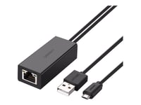 UGREEN USB-Micro-B / RJ45 verkkosovitin [1x Micro USB - 1x RJ45 liitäntä] 1 m musta