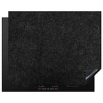 KitchenYeah© Protege Plaque Tapis Pour Induction 65x52 cm Deco Cuisine Protection Vitrocéramique Pour Cuisiniere Granit - Noir - Structure du granit - Foncé