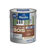 RIPOLIN - Peinture pour Bois Intérieur/Extérieur - Sans Sous-couche Ultra-couvrant - Résiste aux Intempéries, UV et Chocs - Protège et Magnifie - Lessivable - Satin - 2,5L - Gris Clair