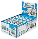 PhD Smart Bar High Protein Low Carb Bar Cookies and Cream, 64 g, Pack of 12