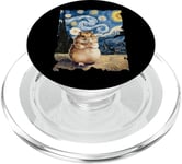 Hamster Nuit étoilée – Peinture drôle de Van Gogh Hamster PopSockets PopGrip pour MagSafe