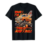 4 Year Old 4th Birthday kids Cool Monster Truck Car Gifts T-Shirt