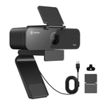 NewlineWork Webcam PC 4k avec Microphone antibruit, 3 Modes AI et 2 contrôles gestuels, Champ de Vision Multiple, USB 4k caméra pour PC Mac Laptop, vidéoconférence, Streaming