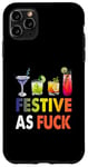 Coque pour iPhone 11 Pro Max Festive As F ck Cocktail de Noël amusant