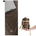 Naturehike Sac de Couchage d'été Ultra léger, Confort Doux, Sac de Couchage de Voyage, Sac de Couchage imperméable pour Le Camping, la randonnée - Brun, 205 × 85 cm