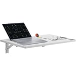 Table pliante murale, 600 mm x 400 mm, table a abattant murale, avec support en fer, bureau flottant pour les petits espaces, bureau a domicile,