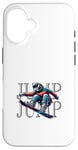 Coque pour iPhone 16 Snowboard freestyle freeride sports d'hiver en poudreuse