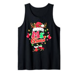 Mr and Mrs Claus Santa Couples Retro Groovy Christmas Lights Tank Top