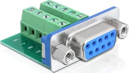 DeLOCK VGA Terminal block sovitin, Sub-D 9 Pin naaras