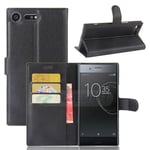 Sony Xperia XZ Premium      PU Wallet Case    [Black]