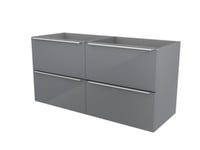 Meuble sous vasque suspendu gris brillant l.120 x H.60 x P.45 cm, GoodHome Imandra