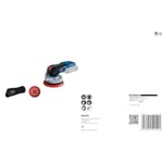 Bosch Professional 18V GEX 18V-125 Cordless Random Orbit Sander (incl. Sanding disc (125 mm), Sanding Paper, dust Bag, in Carton) + 6 pc. C470 Sandpaper Set (Hardwood, Paint on Wood, Grit 60/120/240)