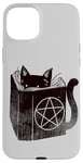 Coque pour iPhone 15 Plus SataniCat Pentagramme Chat Satan Demon Necronomicon Lover