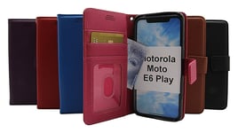 New Standcase Wallet Motorola Moto E6 Play (Svart)