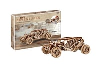 Revell Tiny Adventures 00610 - Buggy - Maquette en bois à l'échelle 1/32 - avec moteur Pull Back & Go - Longueur 17 cm